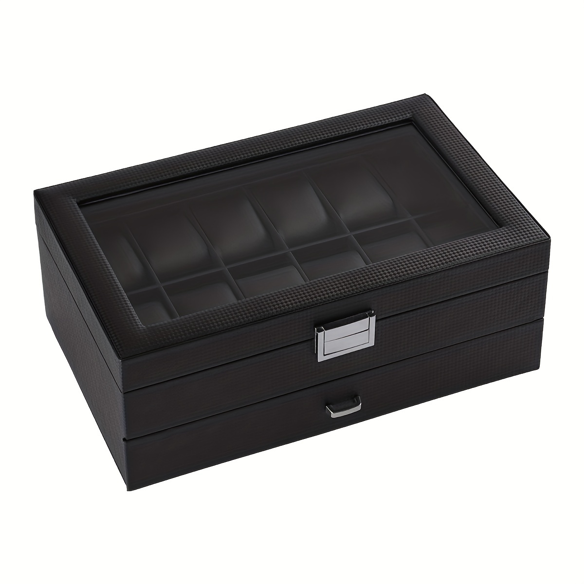 1pc Watch Storage Case 6 Grids Jewelry Display Box