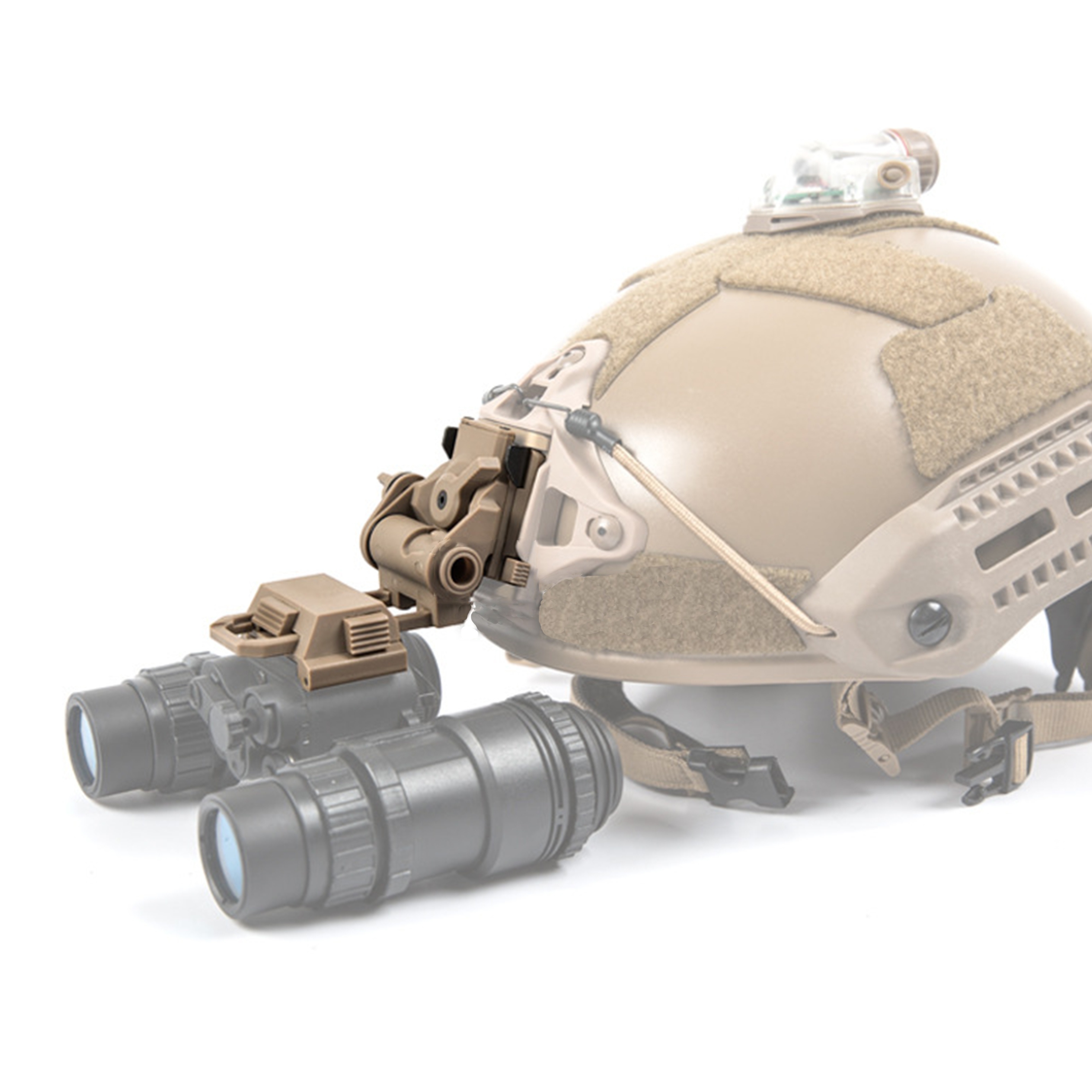 Tactique NVG Casque Mount Set Support Adaptateur Head Light Holder
