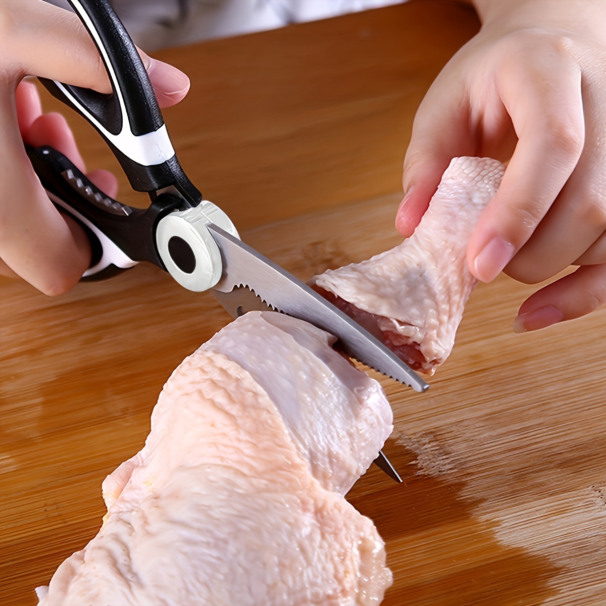 Multifunctional Kitchen Scissors Cutting Knife Plate Stainless Steel  Kitchen Meat Cutting Scissors Chicken Bone Opening Bottle - AliExpress