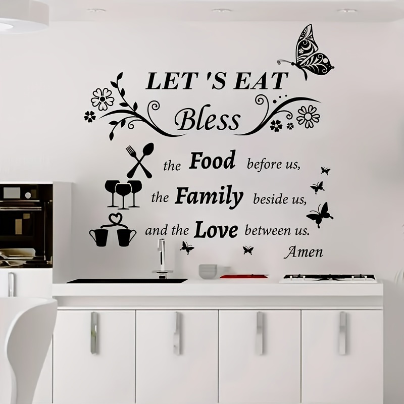 Kitchen Wall Decal Dinner Meal Prayer Wall Sticker Vinyl - Temu