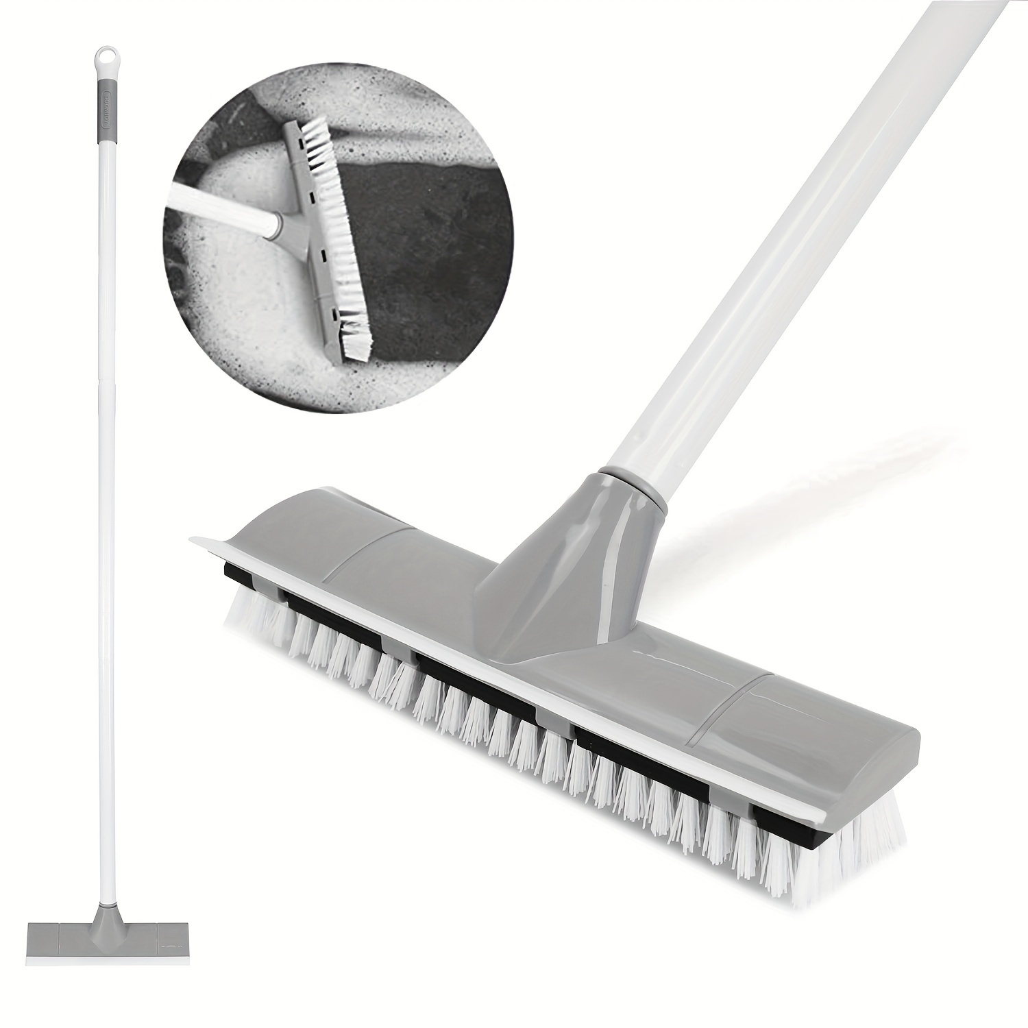 Floor Scrub Brush With Long Handle Stiff Brush 1 Scrape And - Temu