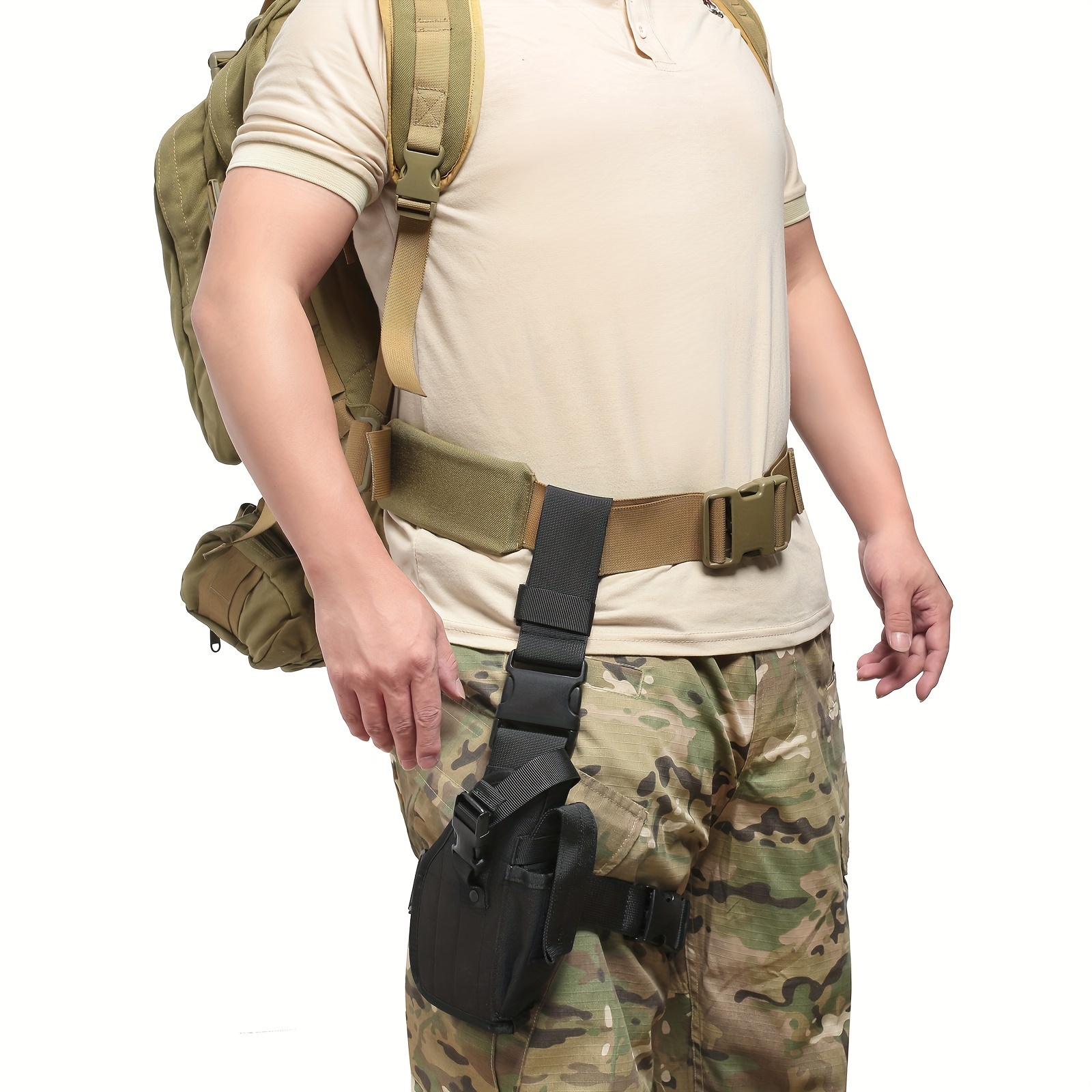 Drop Leg Holster for Right Handed Tactical Thigh Pistol Gun Holster Leg  Harness