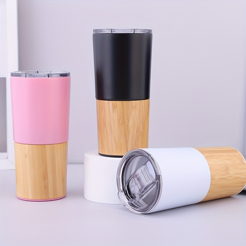 Bamboo Thermos Cup Double Layer Inner Stainless Steel 304