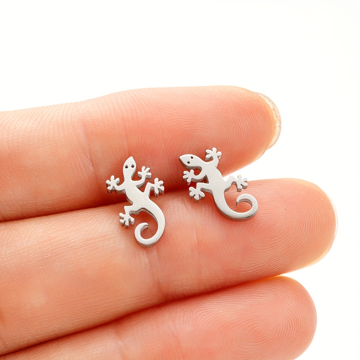 Gecko earrings sale sterling silver