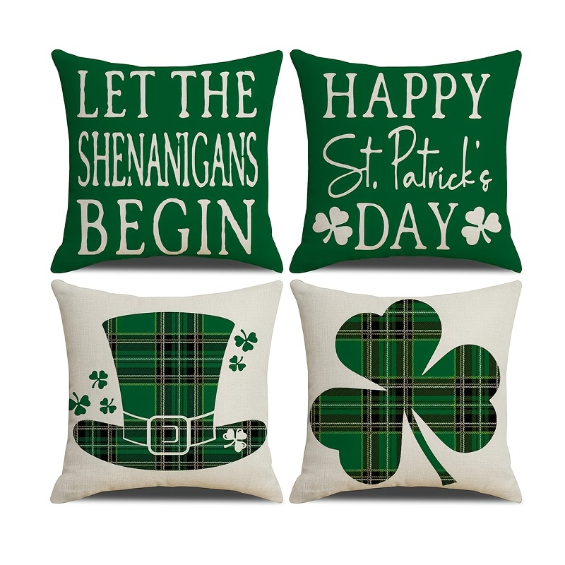 4pcs Saint Patrick Throw Pillow Covers – Buy Now & Explore the Latest Arrivals