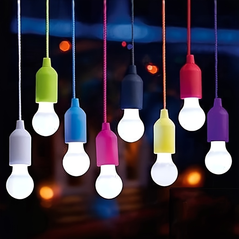 Led Portable Colorful Cord Light Bulb Battery Operated Led - Temu