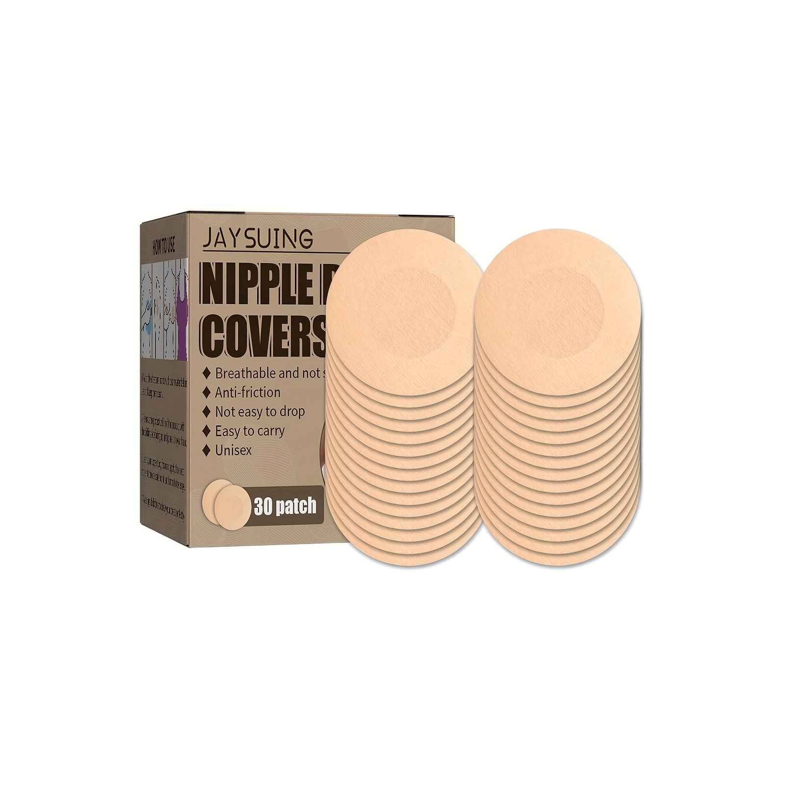 1pc Disposable Nipple Covers, 10pcs Non-woven Fabric Self-adhesive