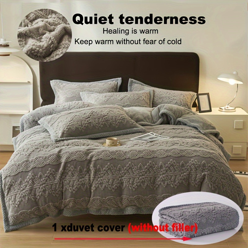 Bedding Set Luxury Winter Warm Thicken Mink Fleece Duvet Cover Bed Sheet  and Pillowcases Quilt Cover