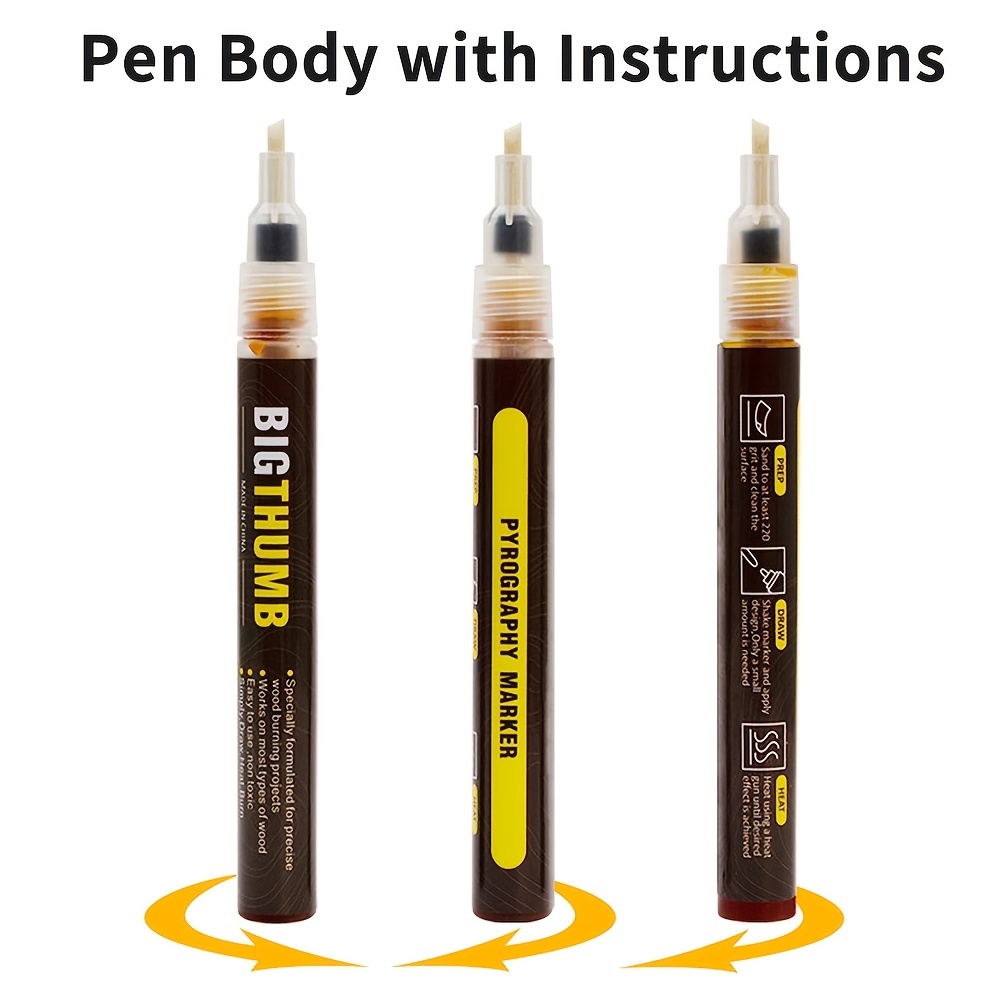 Woodburning Pen Tool Non toxic Marker Burning Wood Chemical - Temu