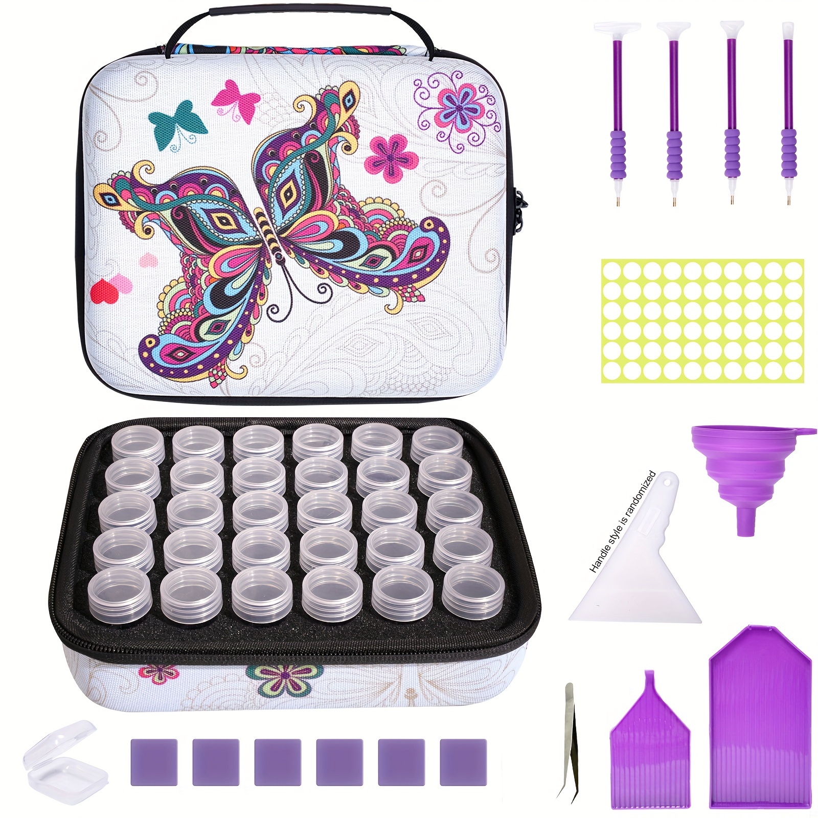 Diamond Painting Kit Butterfly Printing 60 Slots Color - Temu