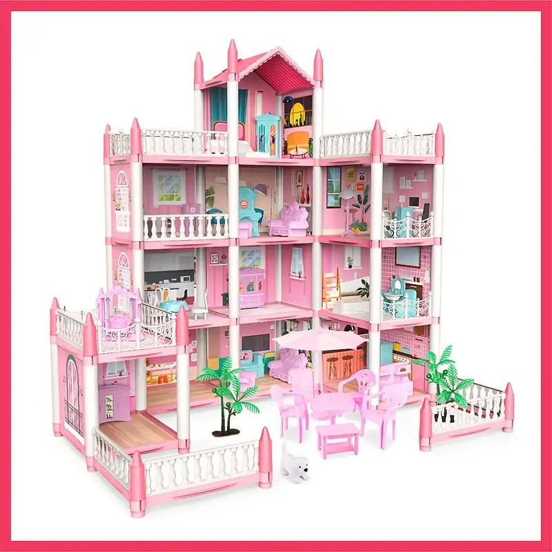 Doll Set Contains 11 Rooms And Furniture Accessories. Children's Doll House  Toy House Diy Pretend Games To Build Assembled Toys, Suitable For Birthday  Gifts Of Girls Aged 5, 6, 7, 8 And 9. - Temu