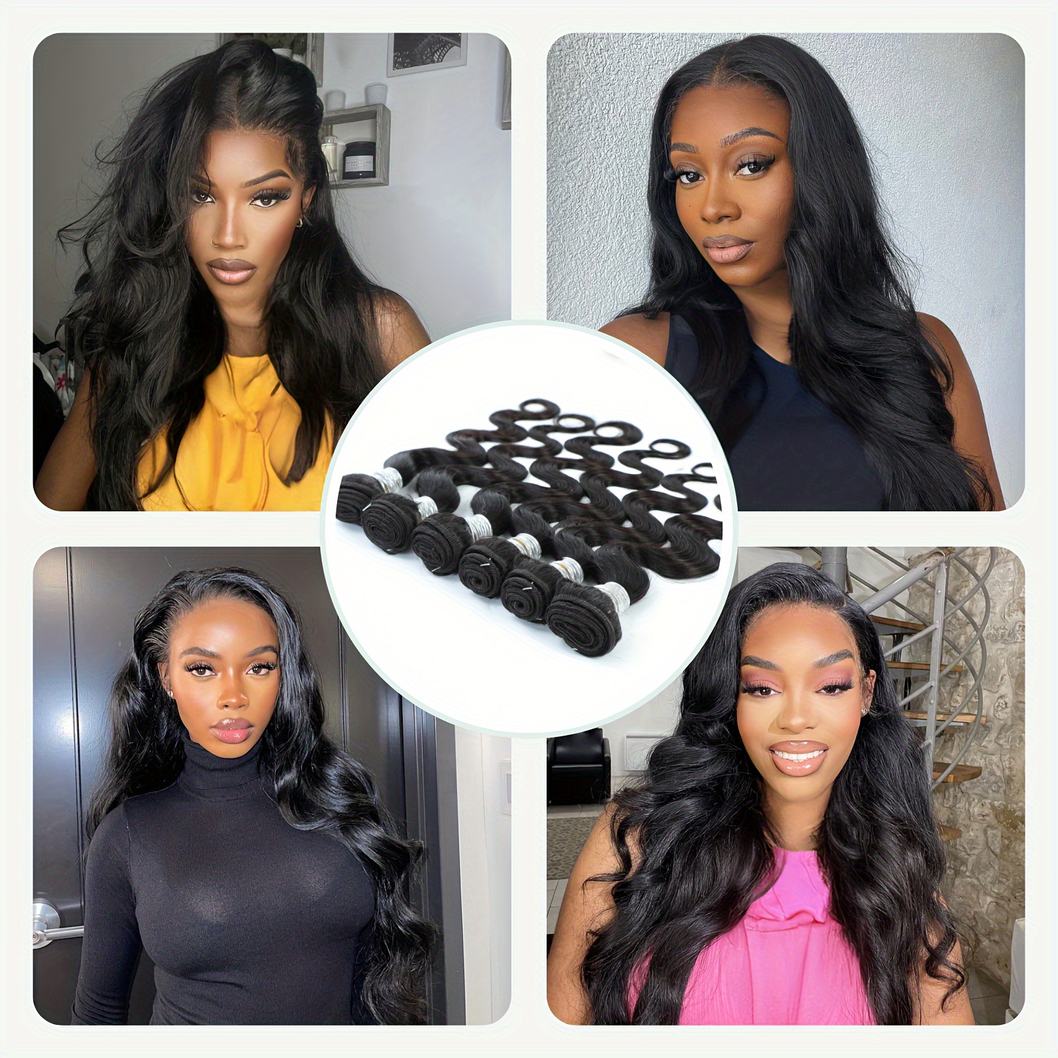Soft Black Body Wave Natural As Human Hair Weave Sew In 1/ 3 Bundles 100%  Thick