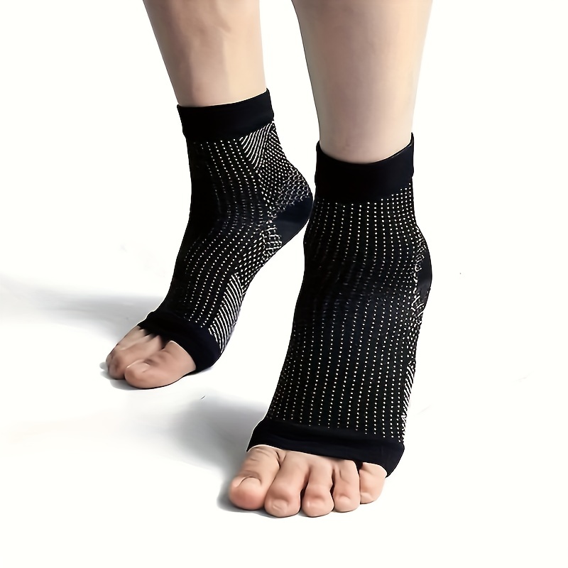 Zipper Copper Compression Socks Open Toe Compression Socks - Temu