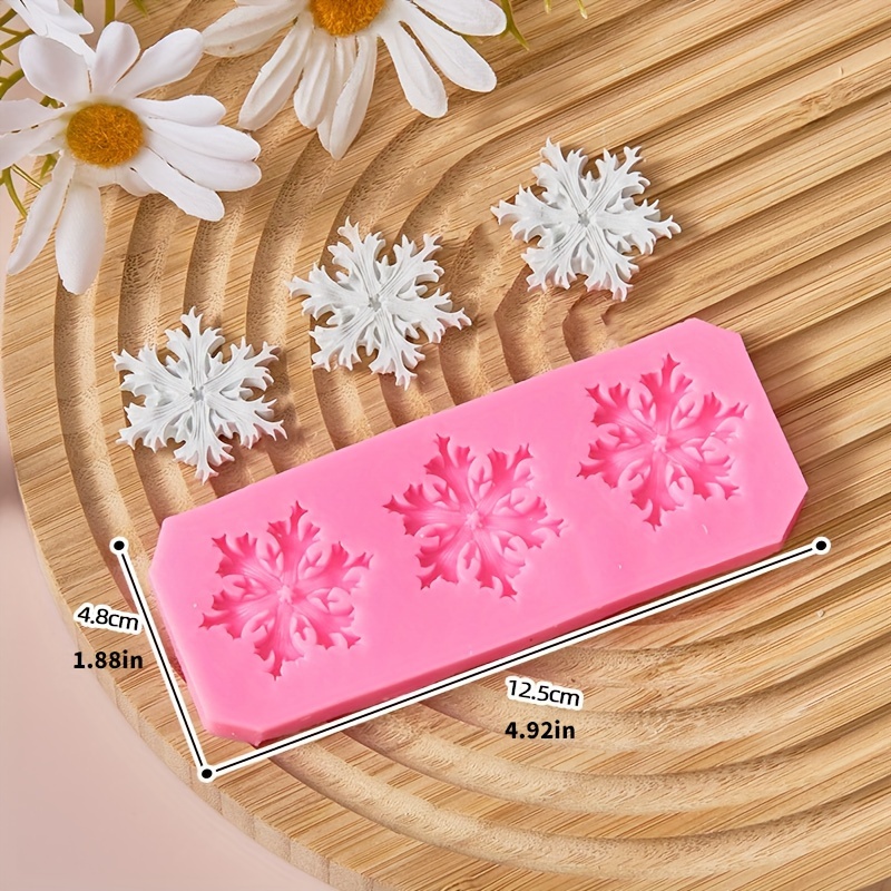 1pc, Multiple Christmas Snowflake Cake Decoration Mold Fondant Chocolate  Mousse Silicone Mold.