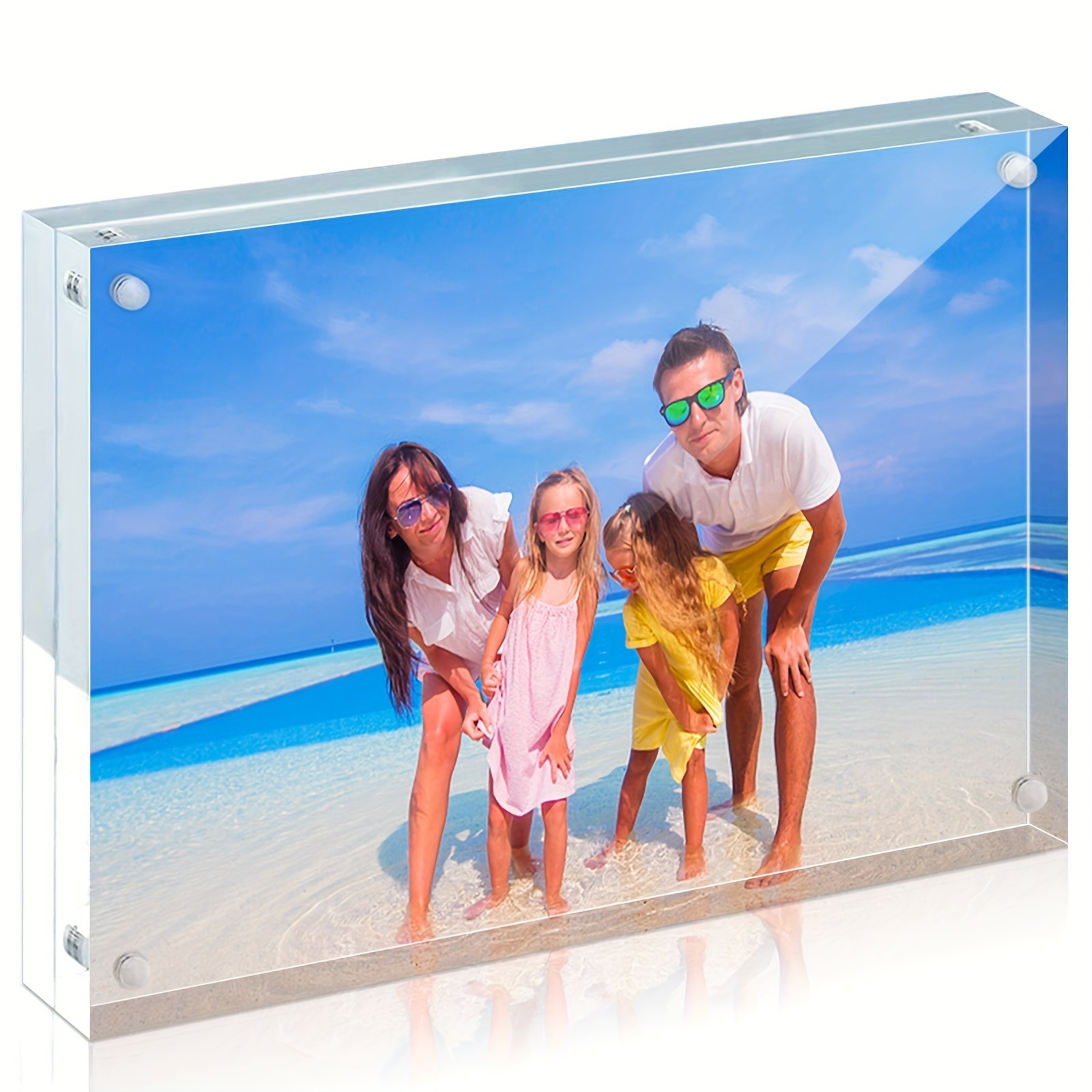 Acrylic Picture Frames Desktop Frameless Photo Frames With - Temu