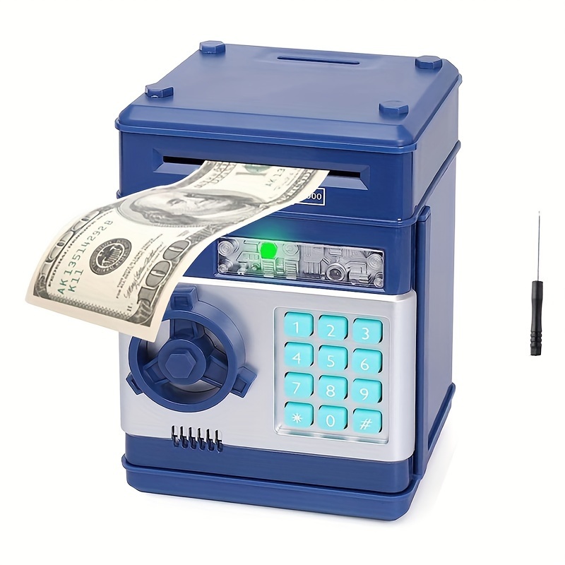 Hucha electrónica de dibujos animados con contraseña de cajero automático  para efectivo, moneda de desplazamiento automático, caja de ahorro de  dinero