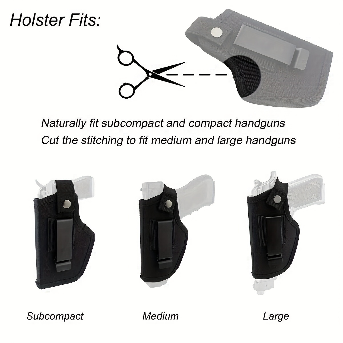  Gun Holsters for Pistols 9mm, Pistol Holster, Gun Holster for  Women/Men, 380 Holster Concealed Carry, Right/Left - OWB/IWB Fits Glock  42,27,26,23 M&P Shield (Black) : Sports & Outdoors