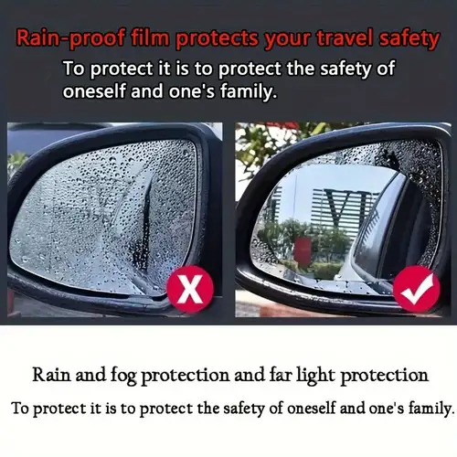 1 Paar Regenschutzfolie Für Auto-rückspiegel, Wasserdichter
