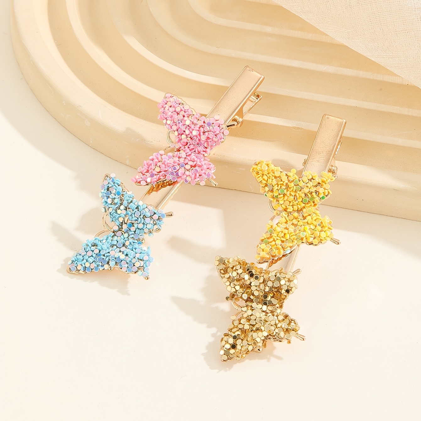 Rhinestone Butterfly Hair Claw With Tassel - Elegant Metal Enamel Flower  Hair Clips For Women's Hair Accessories - Temu