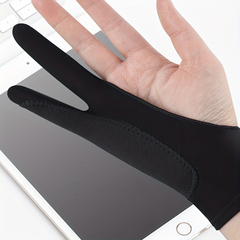 Drawing Gloves [2 Packs] Artist Graphic Tablet For IPad Glove Palm  Rejection Two Finger Right Left Hand Art Glove