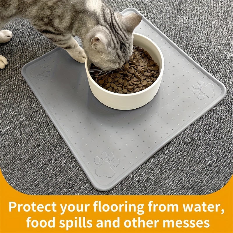 Square Pet Placemat Waterproof Non-slip Dog Bowl Mat Anti