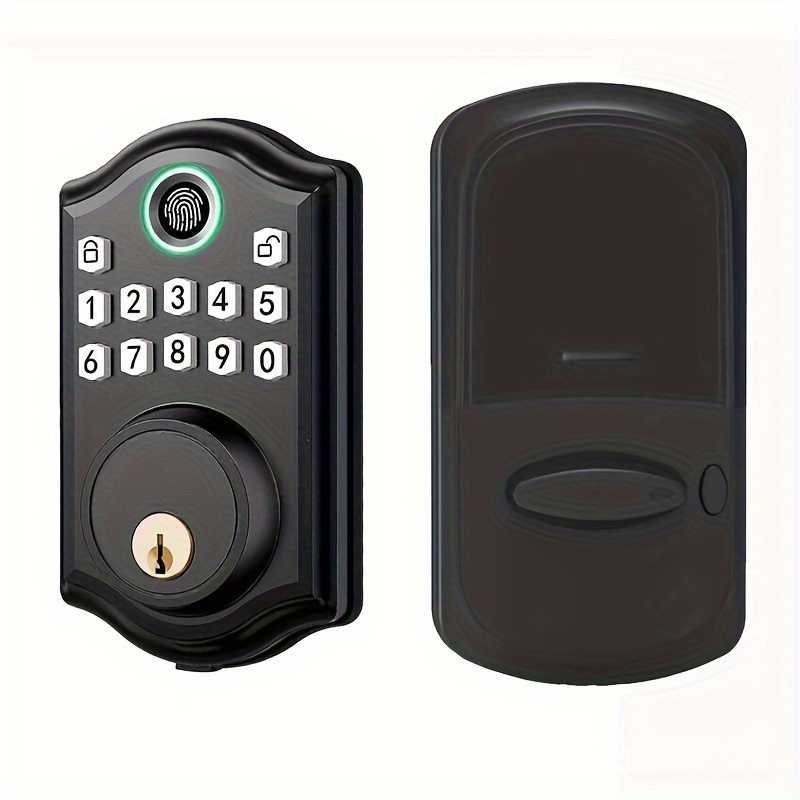 Juego de cerradura de puerta delantera con cerrojo de seguridad, cerradura  electrónica Guarder para puerta, cerradura de puerta de entrada sin llave
