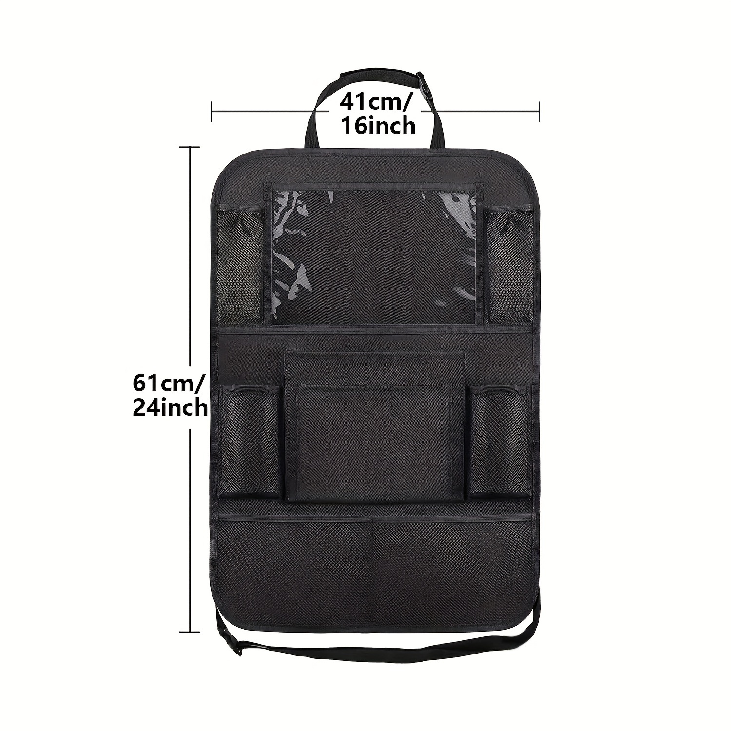 EcoNour BackSeat Organizer für Kinderpakete) | Auto-Rücksitz-Tablet-Halter  für Kinder mit mehreren Aufbewahrungstaschen | Schoner für die Rückbank und
