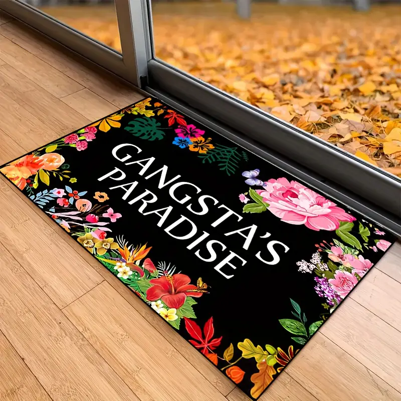 gangsta's Paradise Flower Creative Door Mat Indoor Mat - Temu