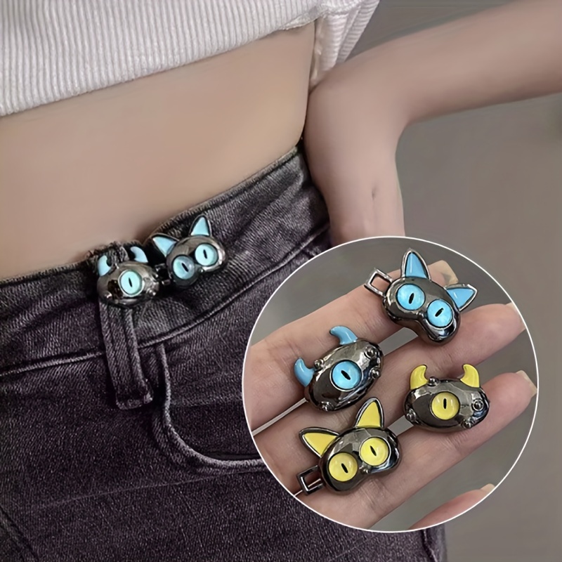 1pc Waist Tightener Adjustable Waist Buckle For Jeans, No Sewing Required  Bowknot Button Adjuster For Pants And Skirts