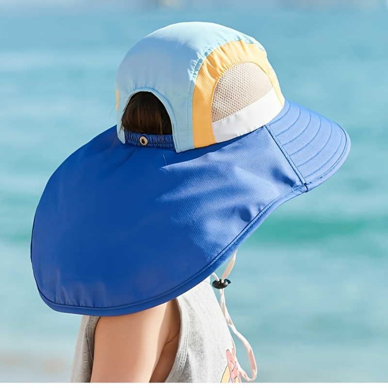  Kids Bucket Hat,UV Protection Wide Brim Sun Hat,Kids Bucket Hats  with String Windproof,Breathable Fishing Hat,for Travel(A) : Clothing,  Shoes & Jewelry