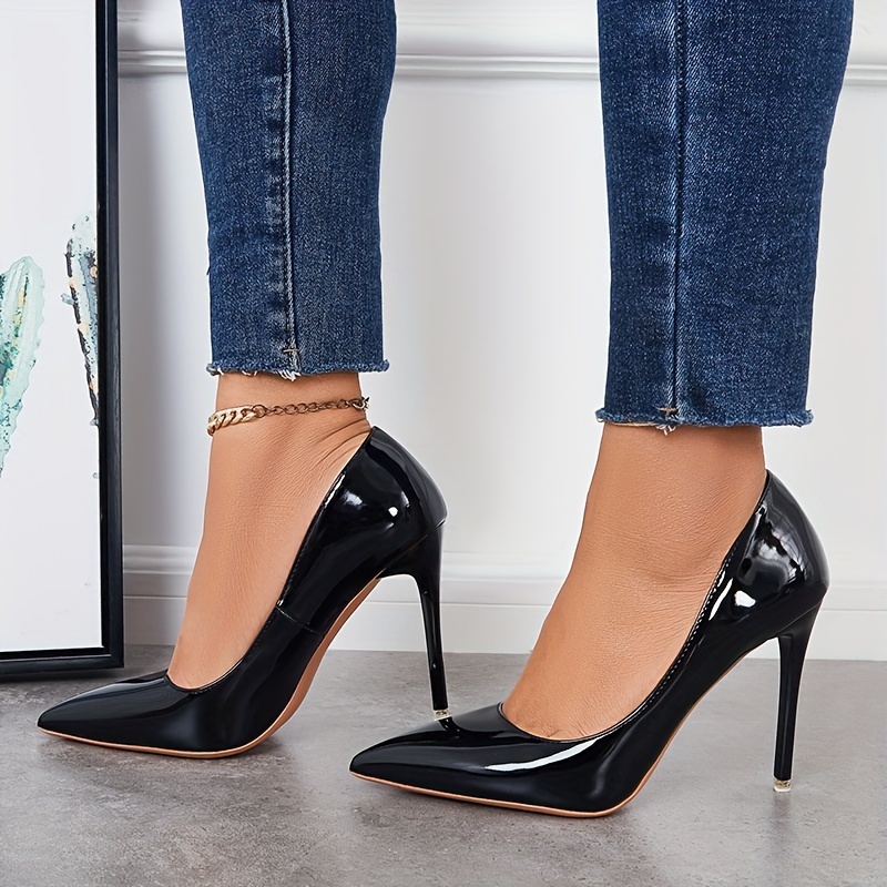 Women's Classic High Heels Patent Leather Stiletto Pumps