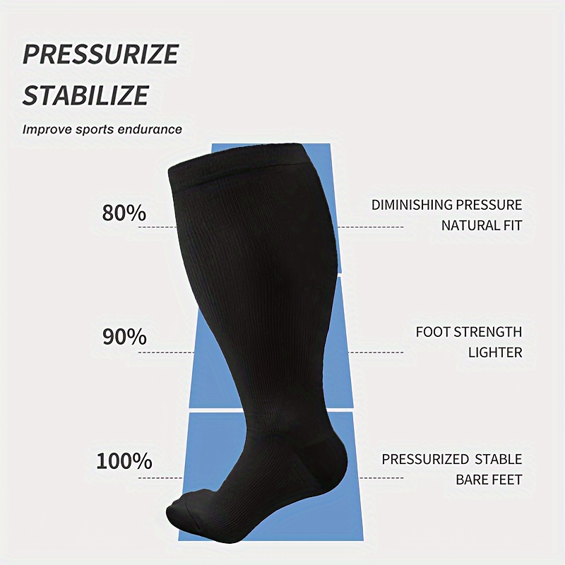 Plus Size Compression Socks Unisex Knee High Sports - Temu Austria