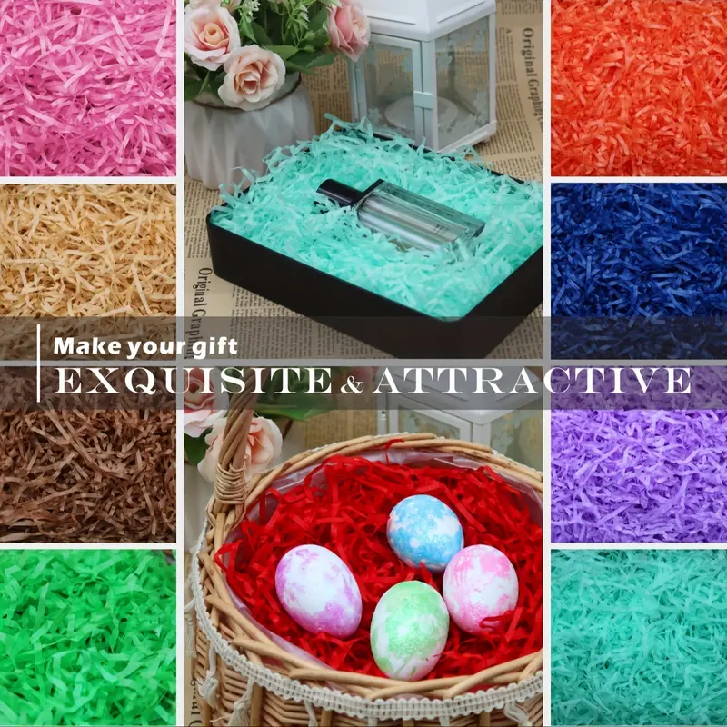 Basket Grass Recyclable Craft Shred Confetti Raffia - Temu