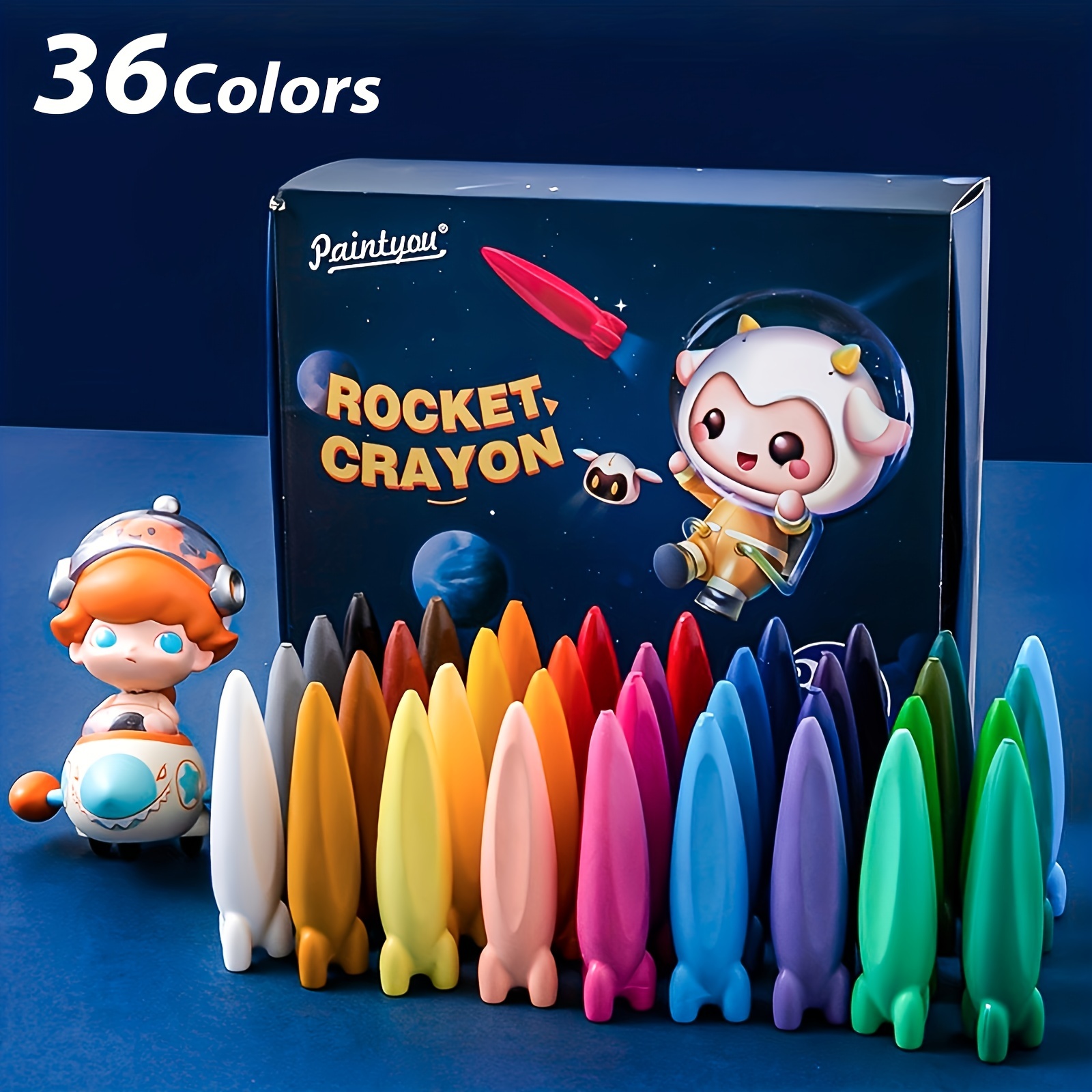 24 /36 Colors Washable Toddler Crayons Peanut Crayons For - Temu United  Arab Emirates