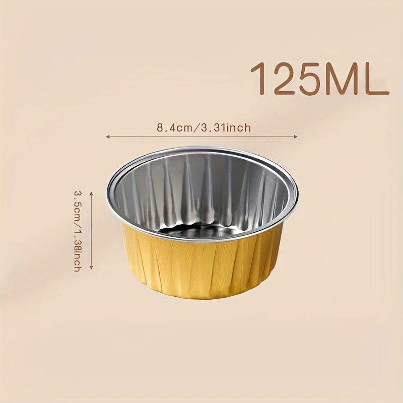 Aluminum Foil Baking Cups, 30Pcs Baking Cups Reusable Aluminum Foil Pans  Foil Cupcake Liners Foil Cake Pan for Grill Air Fryer Microwave Oven Steamer
