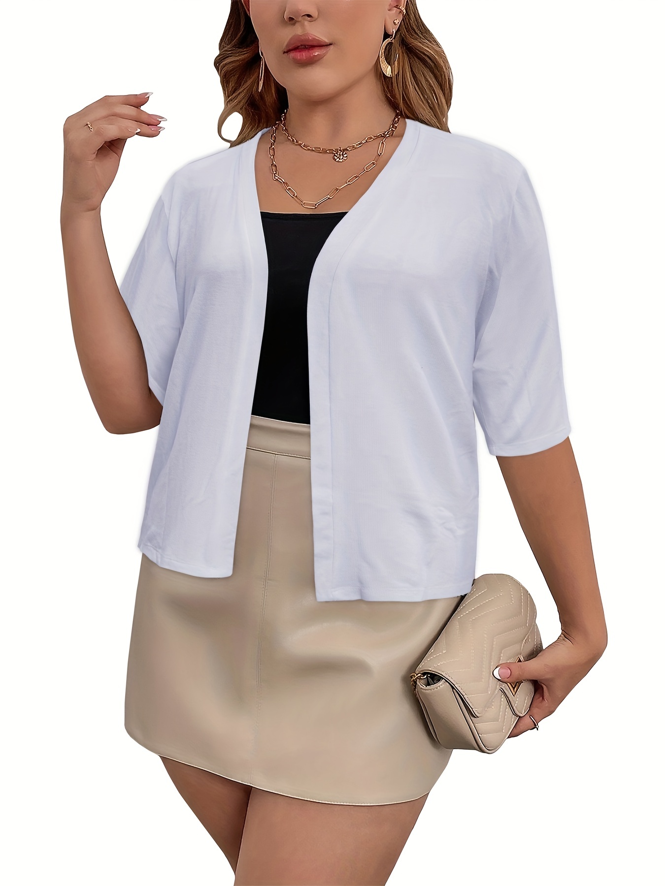 Plus size clearance ivory cardigan