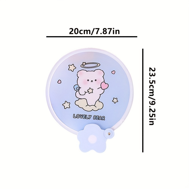 Cartoon Folding Mini Fan, Portable Summer Beach Fan