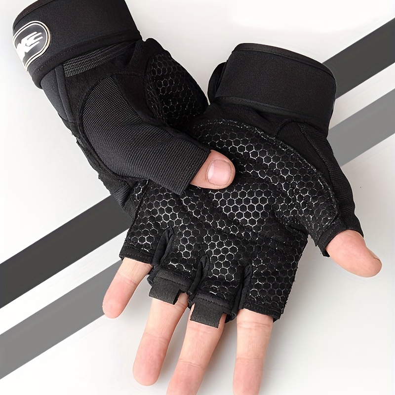 Gym Training Gloves Women Men With Wrist Support Fitness Weight Lifting  Gloves Bodybuilding Cycling Workout Gloves Fingerless