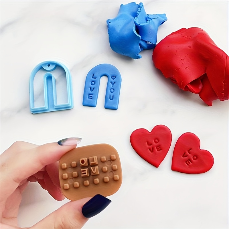 2 sets baking tool of Polymer Clay Tools Craft Letter Stamps Pottery Stamps  For