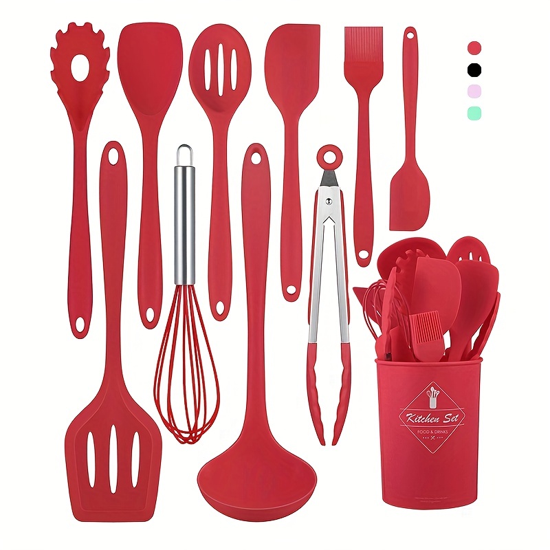 Utensilios De Cocina ¡Lo Necesito! Color Negro 23 Piezas De Silicona