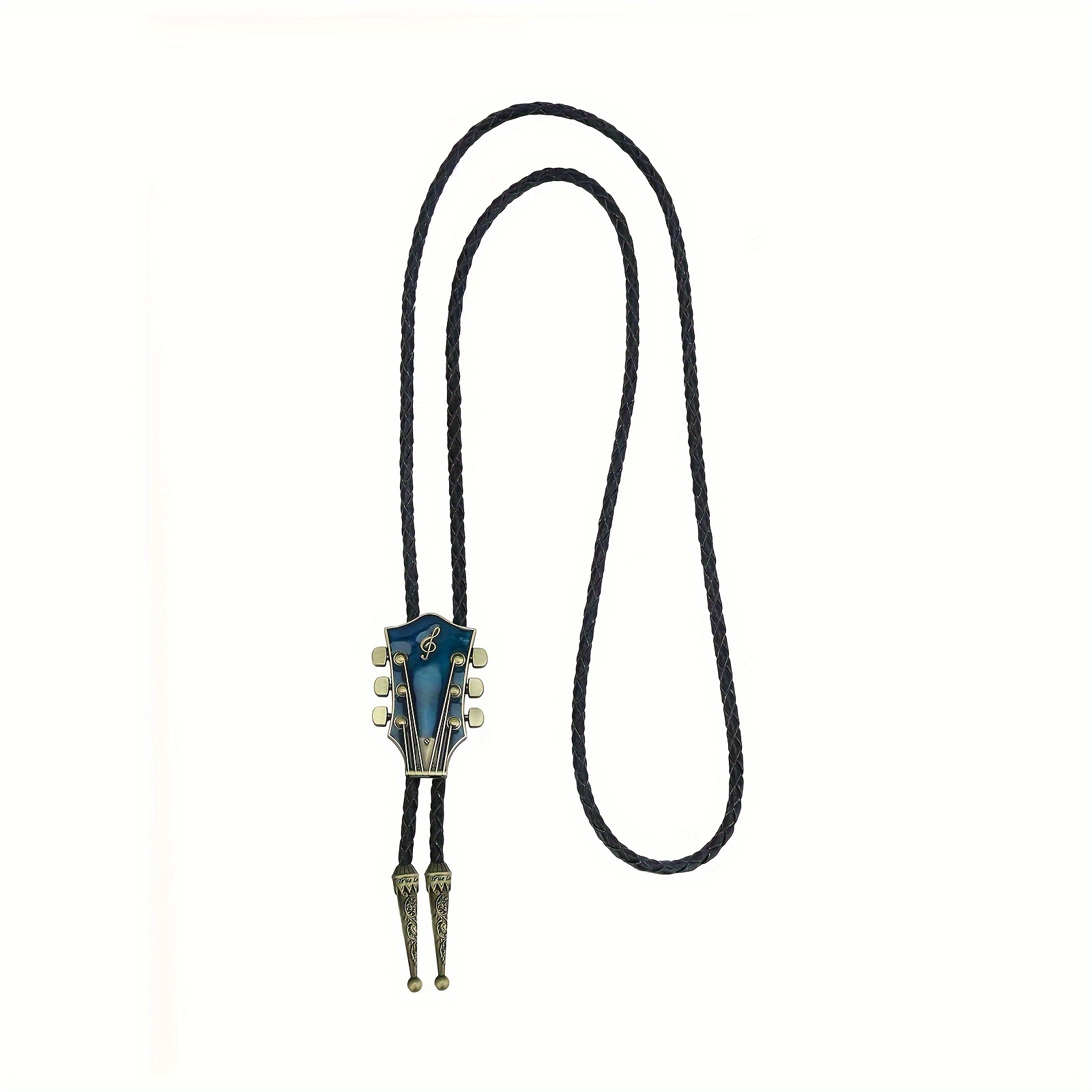 LKMY Bolo Tie with Guitar, Country Music Guitar Indian Western Vintage Style Alloy for Men Women