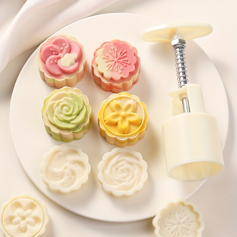 MADEI Flower Shape Mooncake Mold Cookie Cutter Ma'amoul Form Moon Cake  Mould Cookie Stamp Cake Decorating Tools Oriental Pastry Confectionery  Molds(Flower) White price in Saudi Arabia,  Saudi Arabia