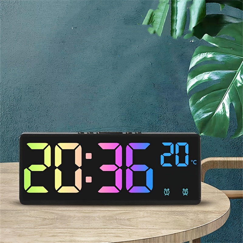 1pc Sprachsteuerung Timer Uhr, Schwarze Leuchtende Wecker, Desktop