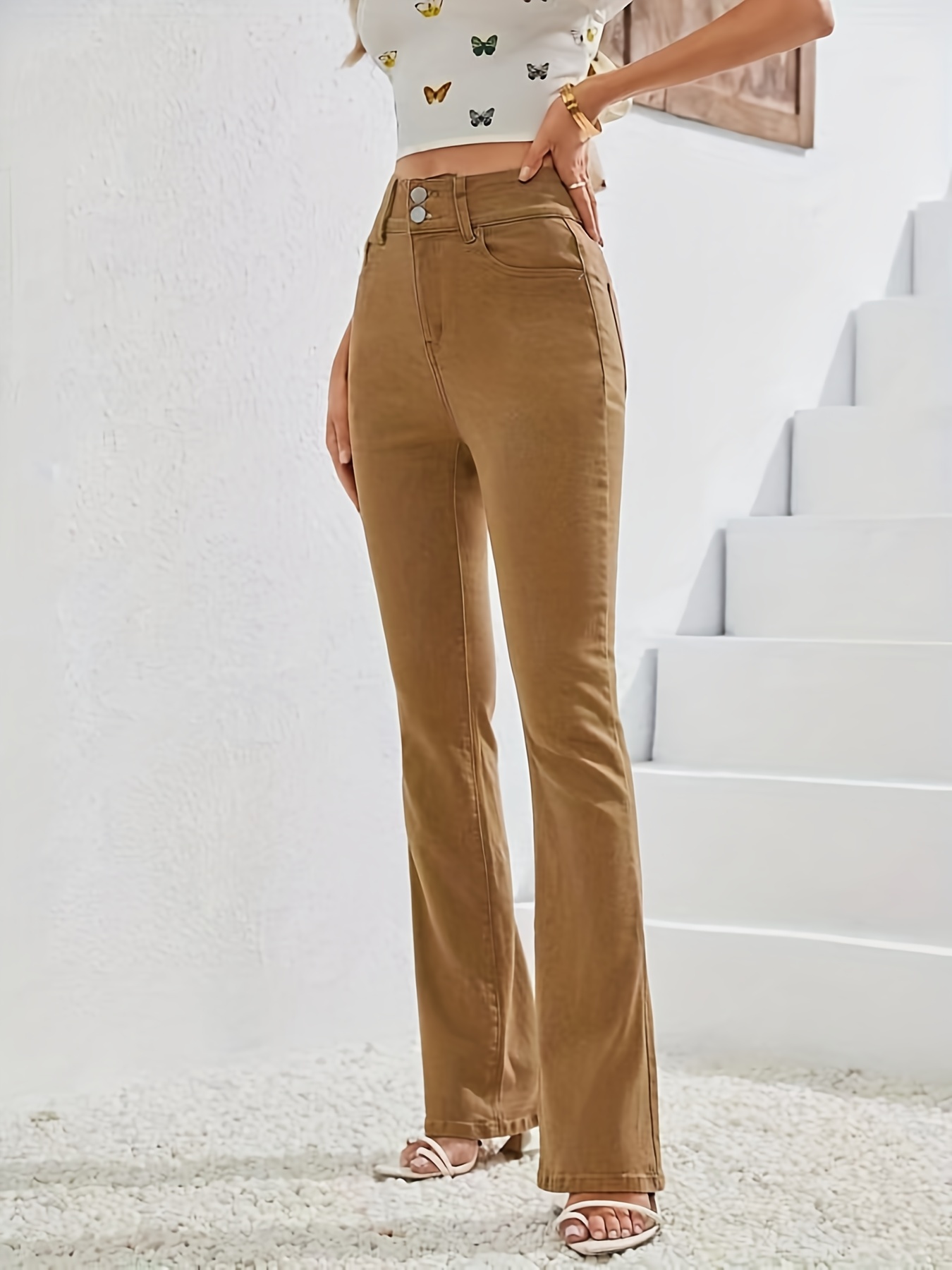 Women's High Rise Corduroy Flare Jean, Women's Jeans