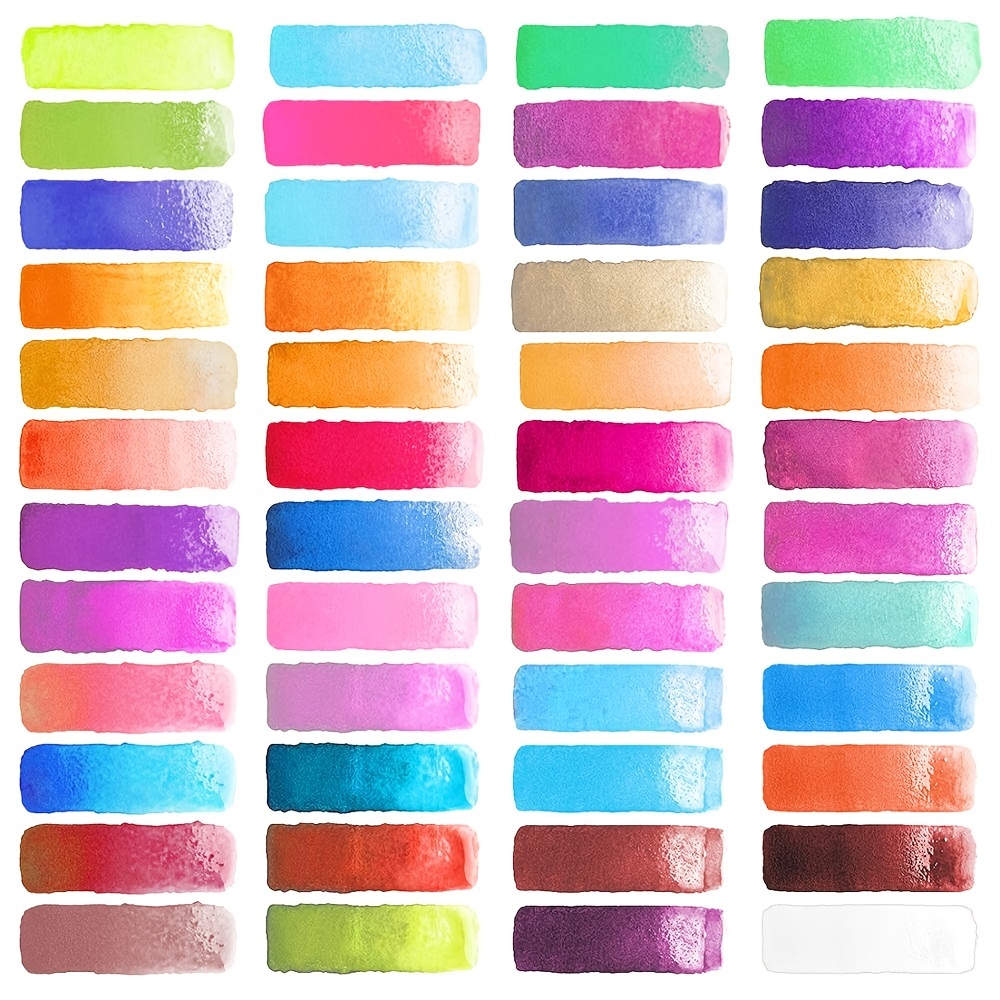  Art Whale Metallic Watercolor 48 Colors in Half-Pans in a Tin  Box with Waterbrush - Highly Pigmented Paint Sets for Painters,  Professionals, Beginners, Hobbyists, Students, Kids : Arts, Crafts & Sewing