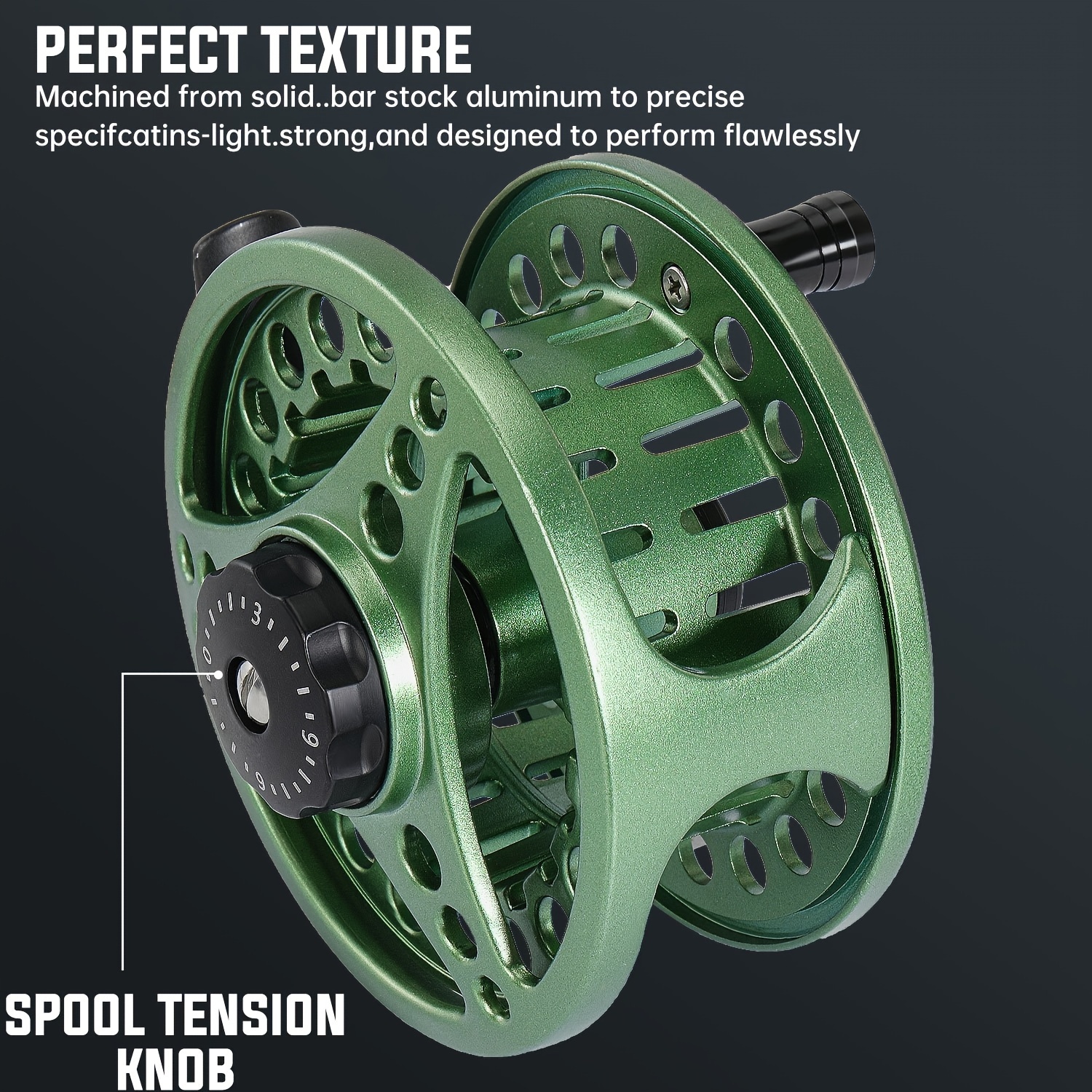Yongzhi Fly Fishing Reel Corrosion-Resistant Hard-Anodized with  CNC-machined Aluminum Alloy Body Size 5/6