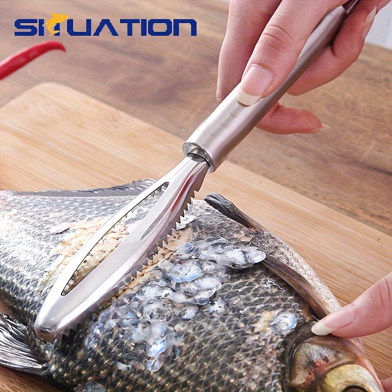 Fish Scale Knife Cut/Scrape/Dig 3-in-1, Scaler Remover Cutter Stainless  Steel Fish Scale Planer, for Kitchen Fish Cleaning Toolsn