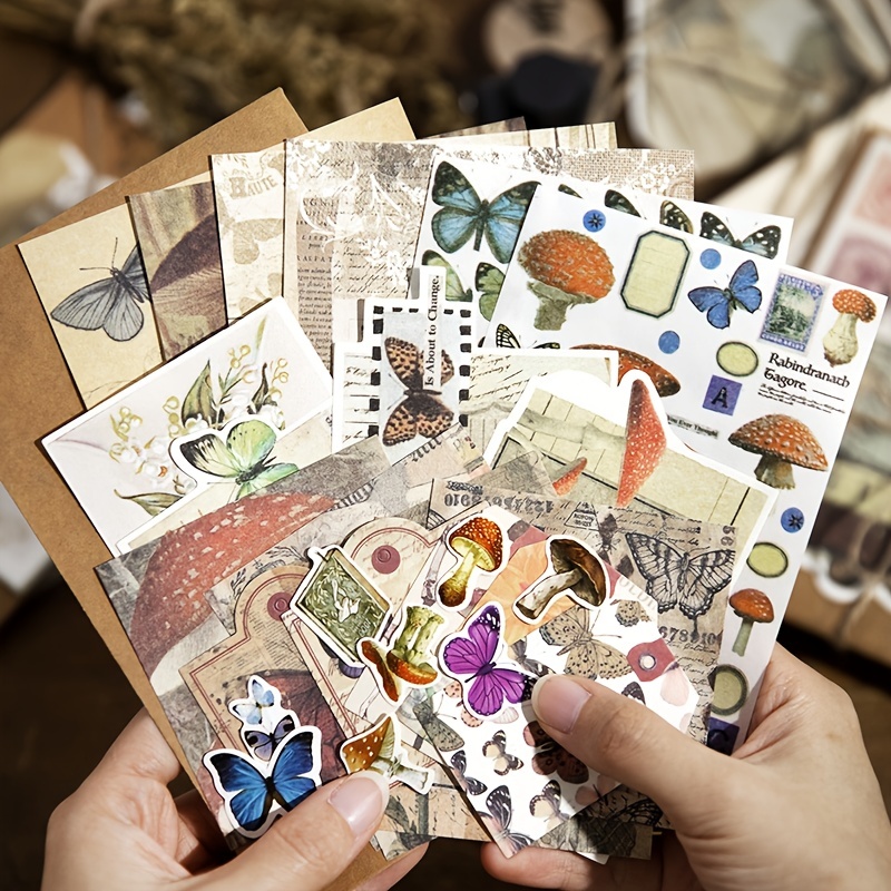 50 Sheets Ins Vintage Bujo Stickers Washi Paper Sticker - Mucholuck