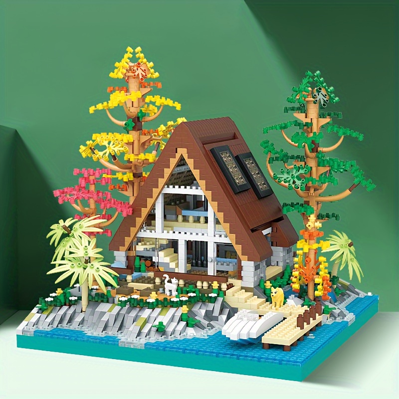 URGEAR Village de pêche Magasin Bloc de Construction pour Adultes Idée  Cadeau Maison Jouet Mini Briques