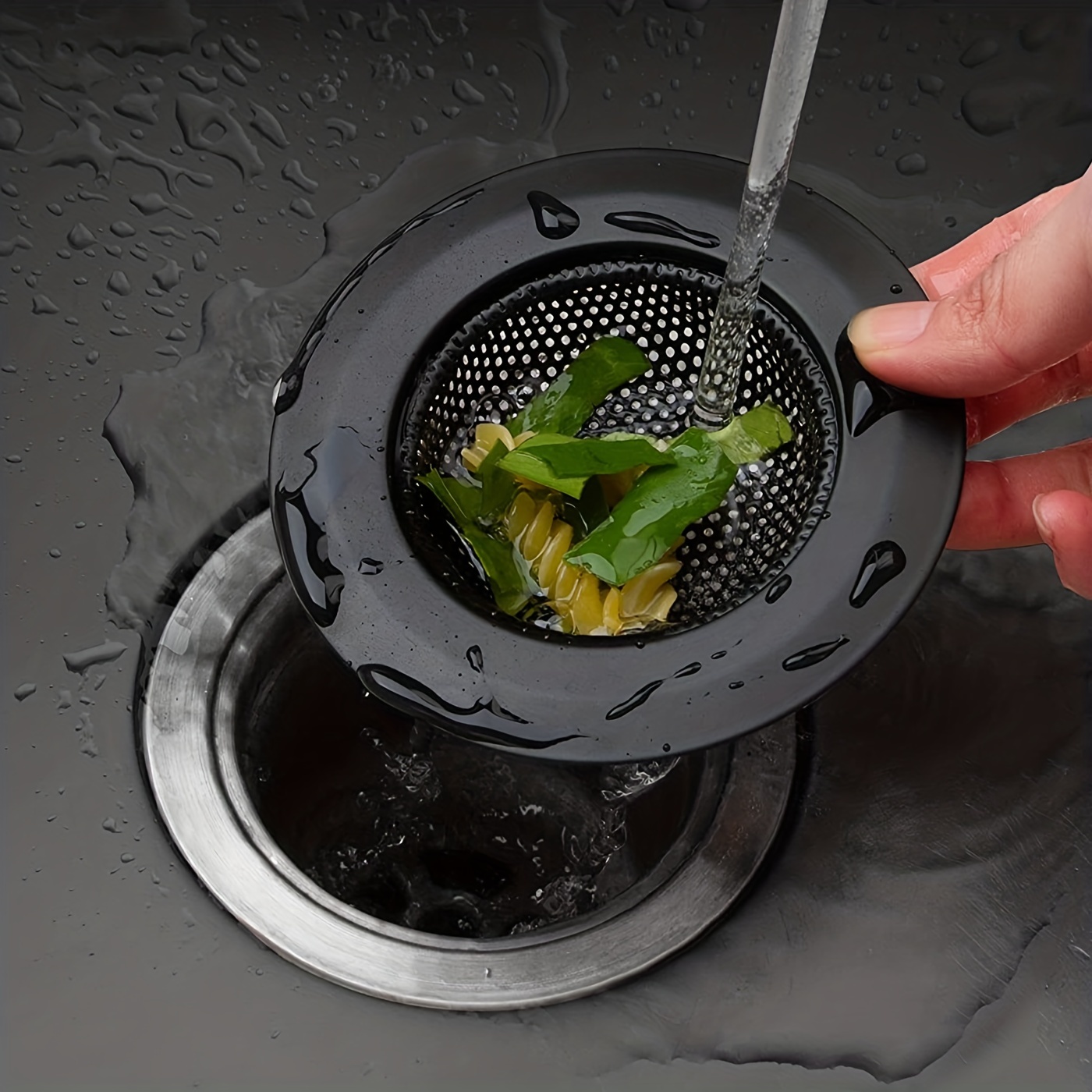 Kitchen Sink Strainer Stainless Steel Mesh Screen Bath Drain Filter  7.5X1.8cm A+